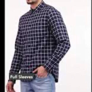 James Campbell plaid button down shirt size XXL casual black white and blue